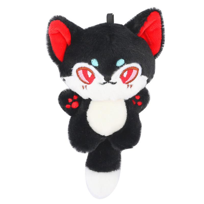 Adorable Plush Wolf Toy Cute Fluffy Fox Doll Birthday Gift Keychain