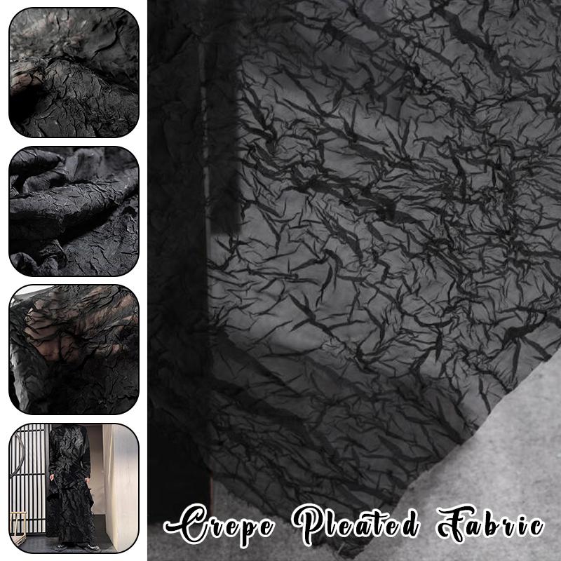 50x75см Шифон 3D Текстура Креп Плиссированная Ткань Юбка Рубашка Дизайнерская Ткань DIY Шитье Сценическая Одежда Свадебное Платье Декор