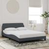 Bed Frame  Dover  Dark Grey 120 x 200 cm Velvet