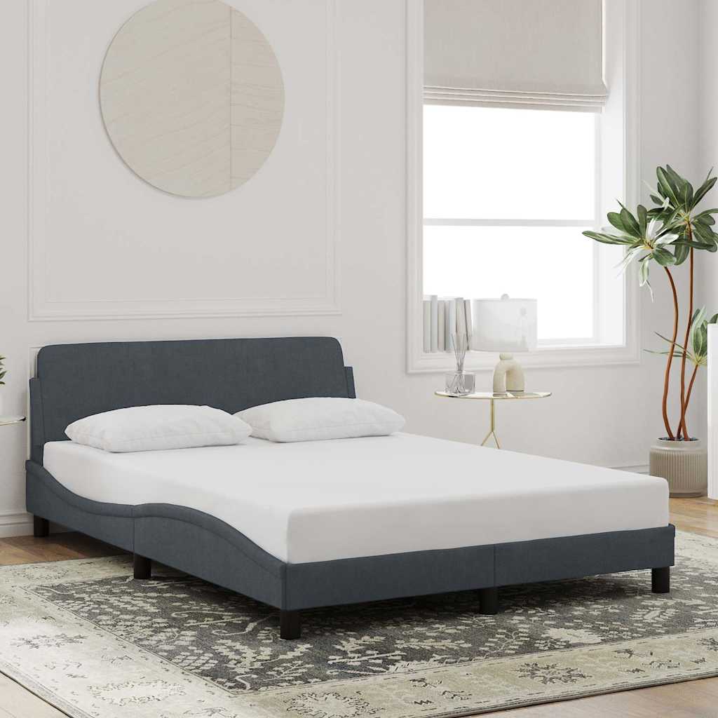 Bed Frame Dover Dark Grey 120 x 200 cm Velvet