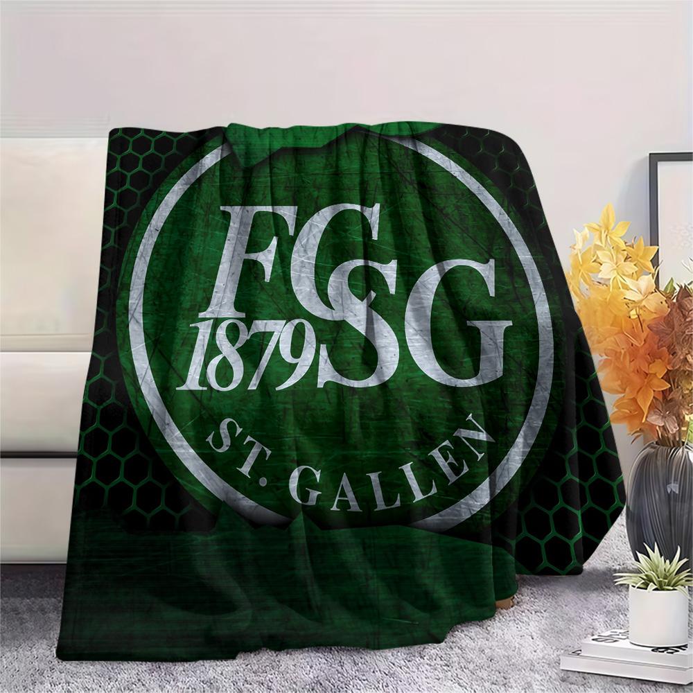St. Gallen Football Club  Print Flannel Blanket, High quality Comfortable for All Seasons, Home Decor, Warmth and Comfort
