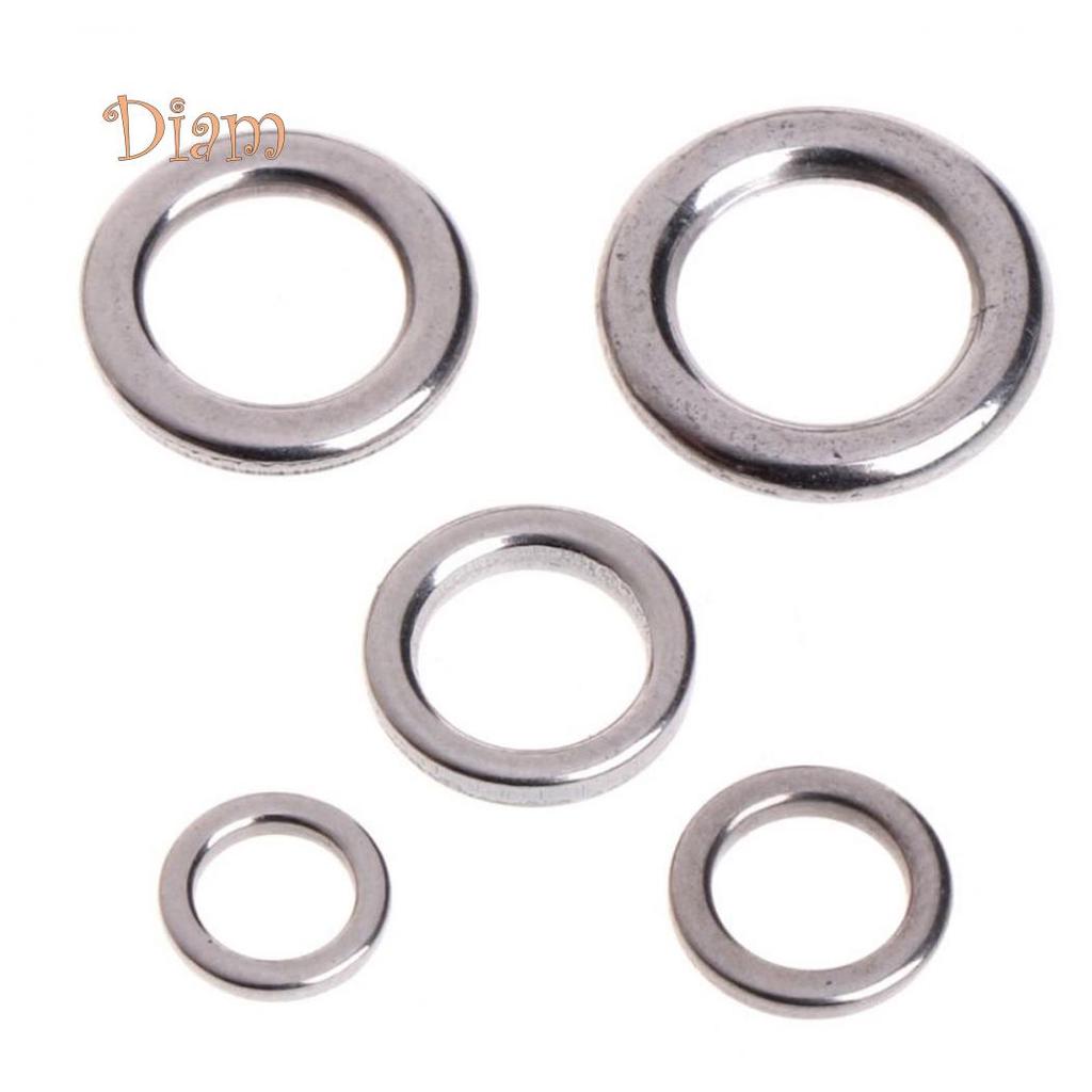 DAG 50 шт. твердая нержавеющая сталь с разъемным кольцом для приманки и разъема для инструмента