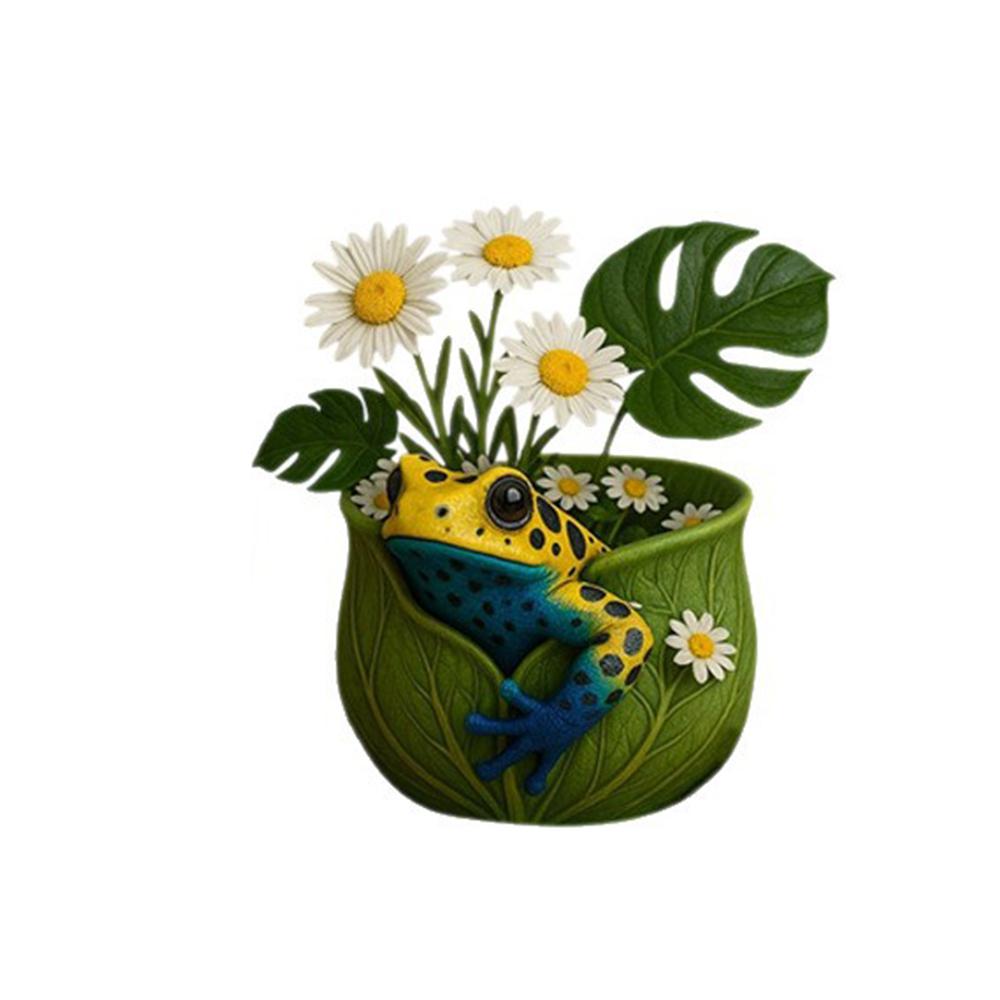 Форма для цветочного горшка DIY Силиконовая форма лягушки Гипсовая форма лягушки Изготовление для садового украшения Домашний декор Дизайн интерьера