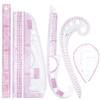 6pcs DIY Curve Ruler PVC Drawing Template Tool Kits Measure Tailor Ruler  Sewing Accessories