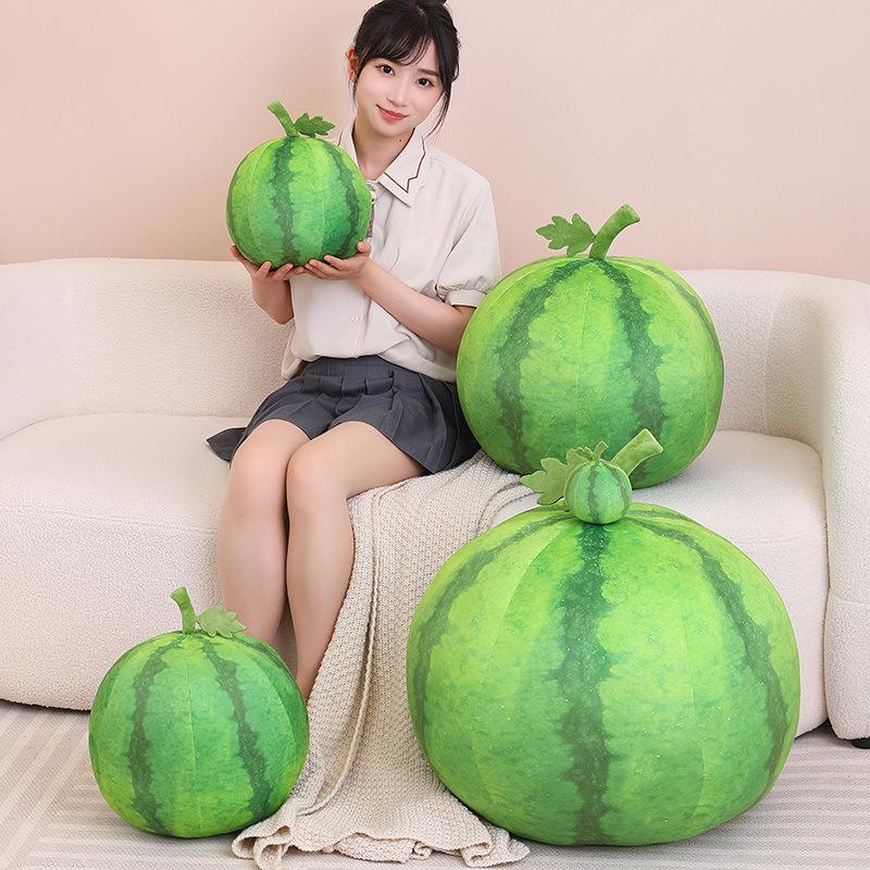 Милая имитация арбуза, подушка для бросания, плюшевая игрушка, большая кукла-арбуз, подвеска для сумки для девочек, брелок, тряпичная кукла