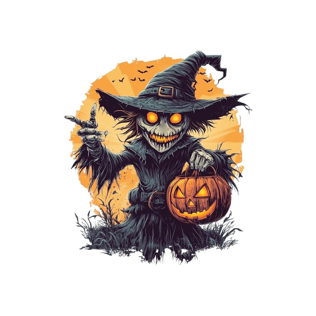 Halloween New Horror Pumpkin Black Skeleton Sticker Bedroom Living Room Background Holiday Decoration Wall Sticker