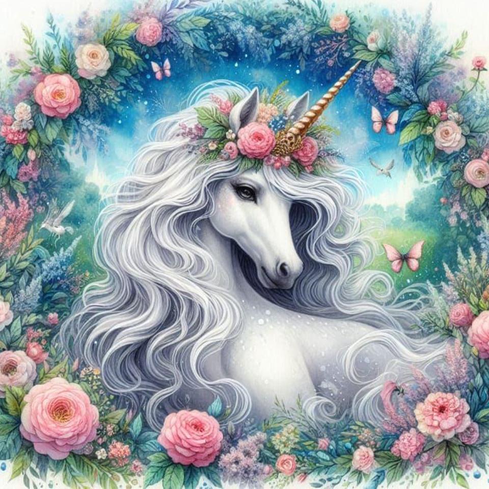 Colorful Unicorn Diamond Painting New 2024 Full Round Square Diamond Embroidery Cross Embroidery Kit Home Wall Decoration Gift