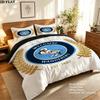 Wycombe Wanderers Fc Pattern Bedding uilt Set uilt Cover Pillowcase Home Decoration Birthday Gift (1 * duvet cover + 2 * pillowcase without core)