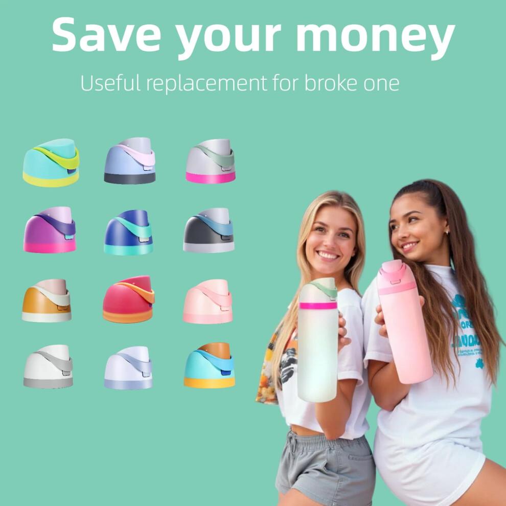 Replacement Lid for Owala Freesip – One-Button, Leakproof, BPA-Free Cap Compatible with Black Owala 16oz/24oz/32oz/40oz