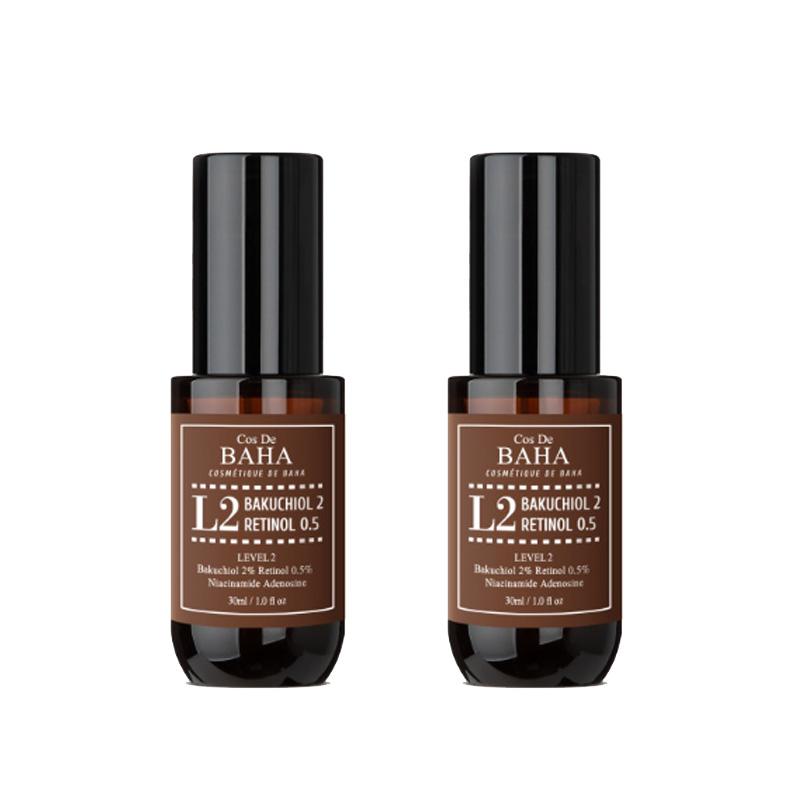 Cos De BAHA (L2) Bakuchiol 2% & Retinol 0.5% Facial Serum 30mL (3 Options)
