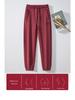 GAGN Рекомендует: Женские красные гаремные брюки на флисовой подкладке, больших и маленьких размеров, свободного облегающего кроя