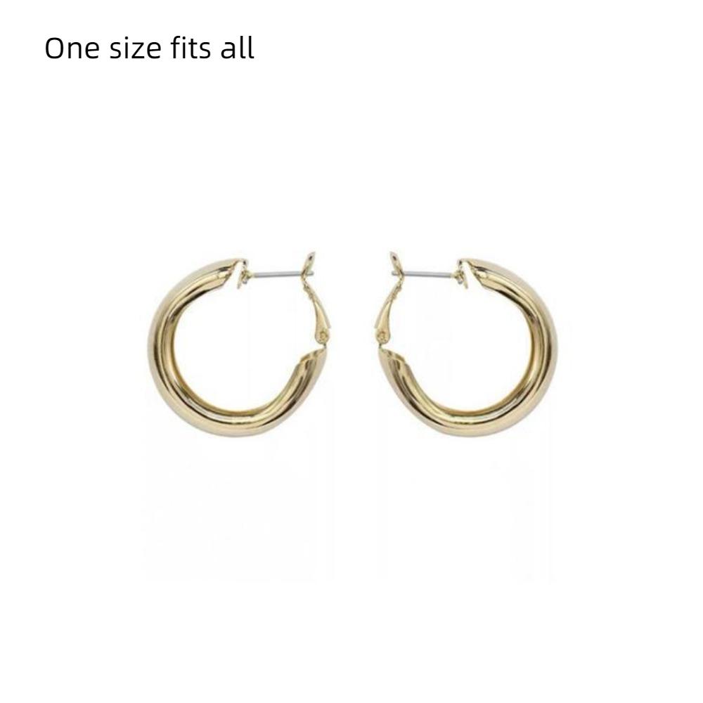 Простые серьги-кольца Модные аксессуары Новые украшения Девушка