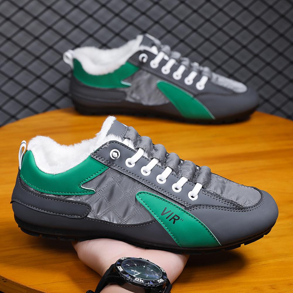 Мужские туфли Forrest Gump зимние бархатные теплые хлопковые туфли мужские спортивные повседневные для вождения туфли Doudou нескользящие рабочие защитные туфли