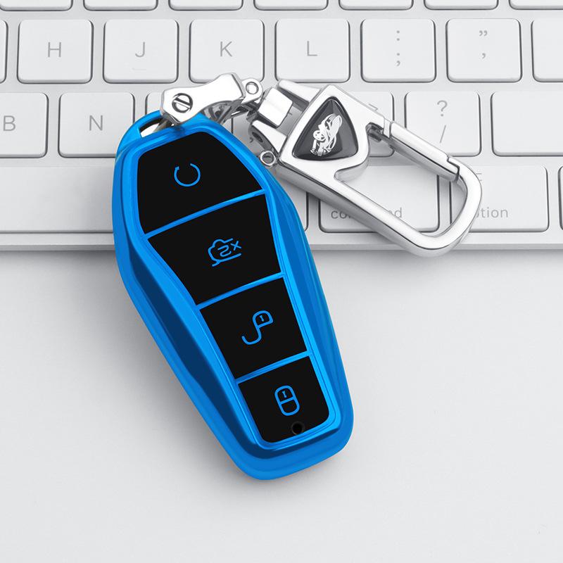 BYD Key Case for 21 Qin Plus DMI, D1, E2, E3, Yuan Pro EV - Unisex Car Bag Buckle Shell.
