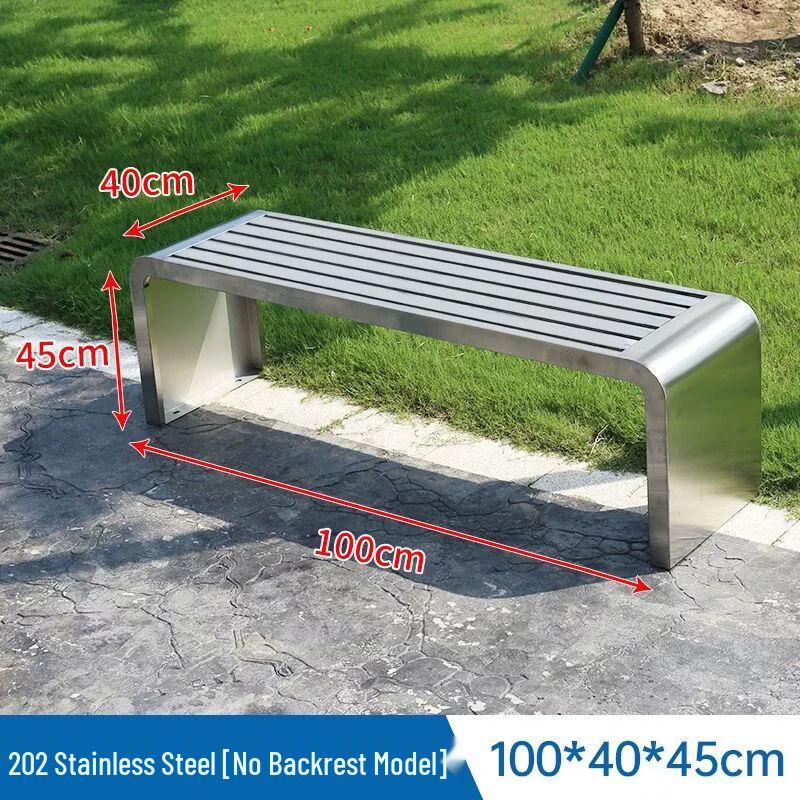Stainless Steel Outdoor Park Bench
