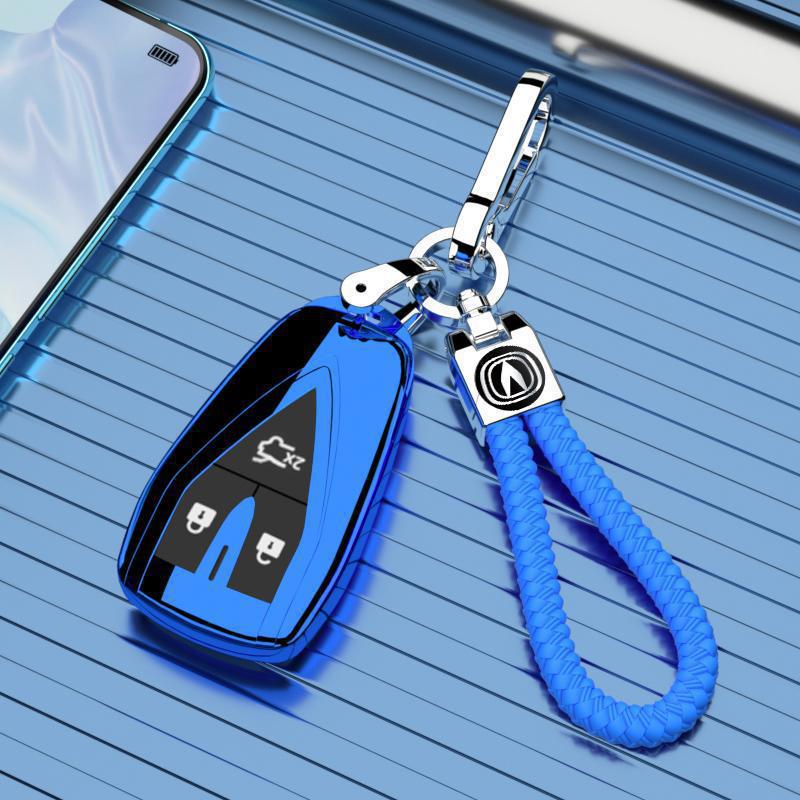 Changan CS75 Key Case, Full Wrap Shell, Enjoy Blue Whale Edition, 3-Button (For 2022/24 Models)