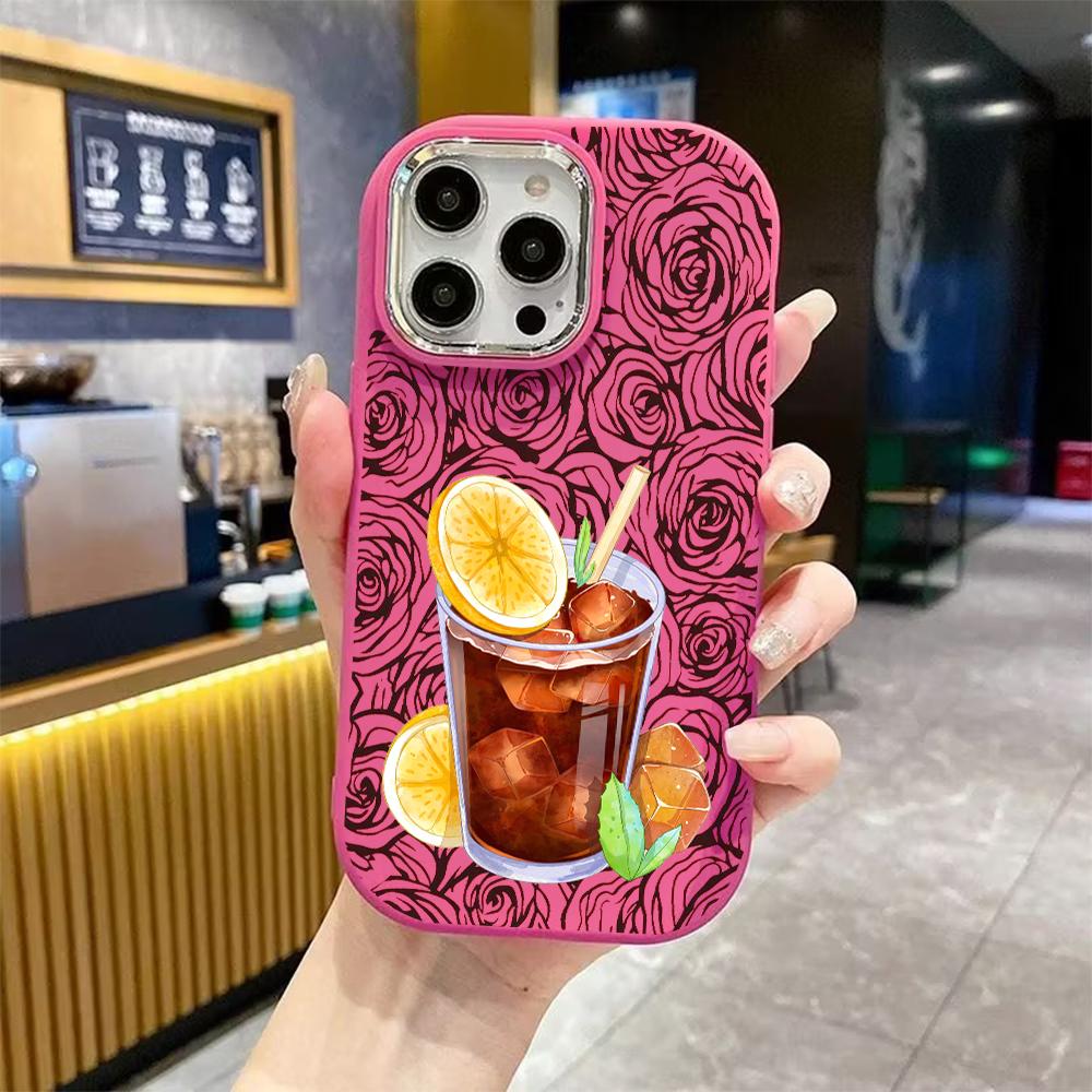 Phone Case: 2D flat design suitable for iPhone 18 17 16 15 14 13 Pro protective case, couple style, refreshing summer, Christmas and Halloween gift