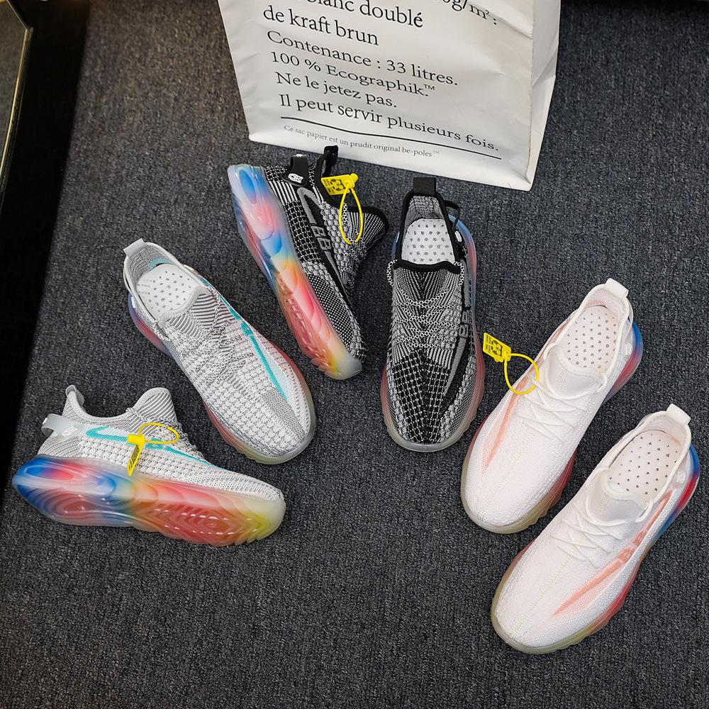 Осенняя новая женская обувь, модные трендовые кроссовки с гелевой подошвой, тканая дышащая повседневная обувь, удобная удобная обувь