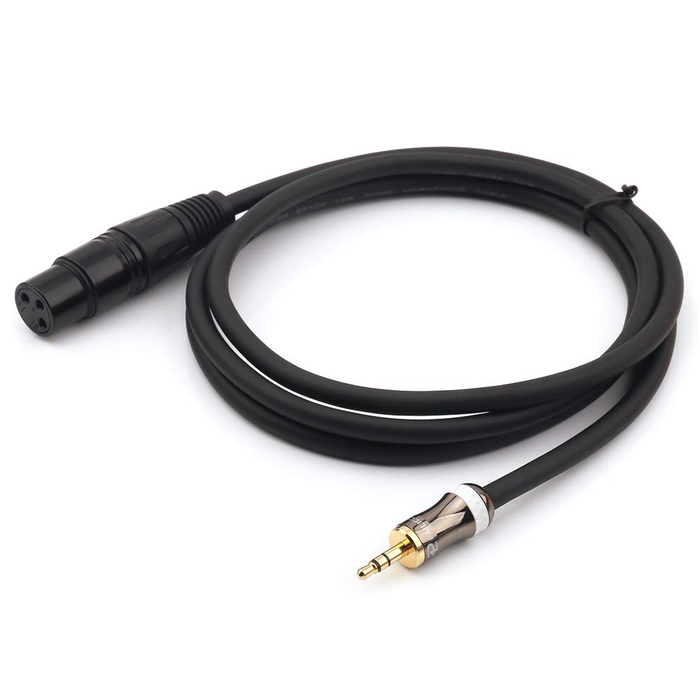 MOBOREST 3.5mm TRS Stereo To XLR Female Microphone Cable for Professional Studios, Live Performances, Schools, Churches, Public Presentations,