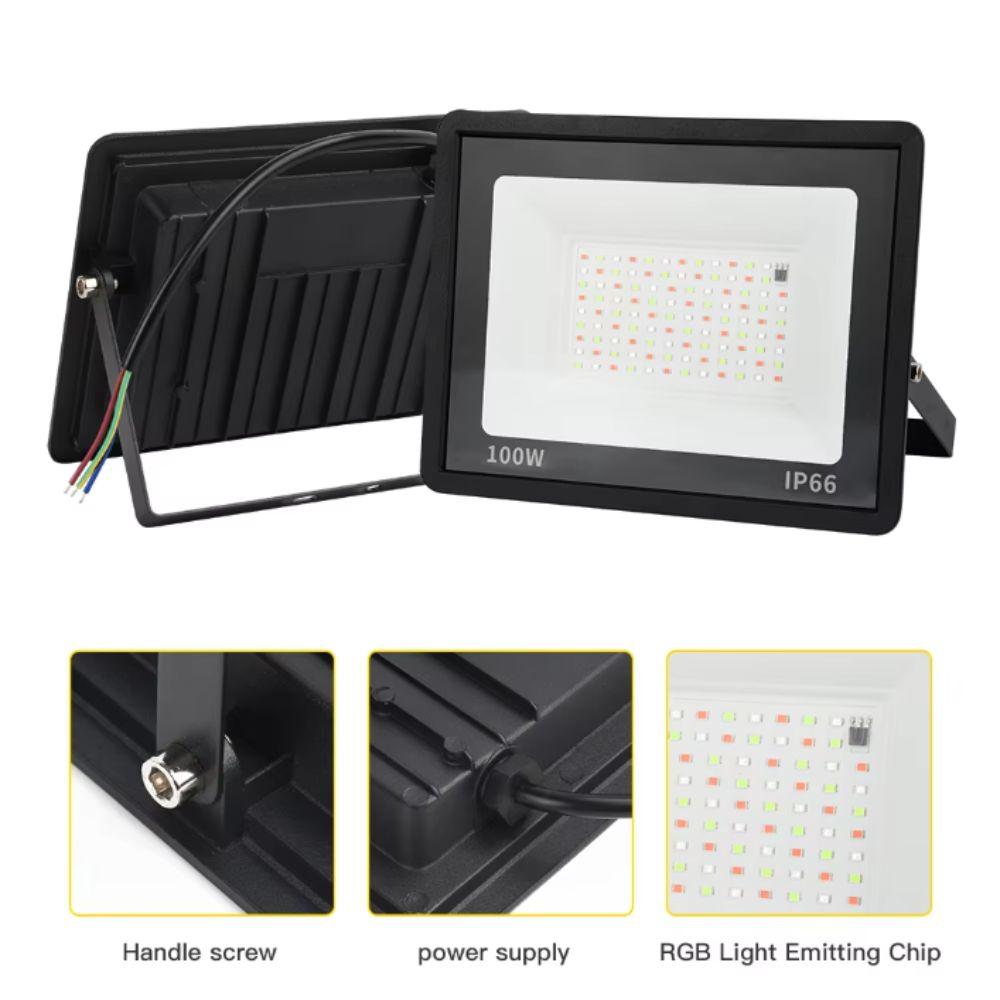 IP66 Waterproof Color Spotlight With Remote Landscape Lights Reflector Outdoor Lighting Outdoor