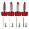 Pack of 4 M6 Knurled Handle Quick Releases Pin Stainless Steel Spring Plunger Locking Screw for Industrial Use