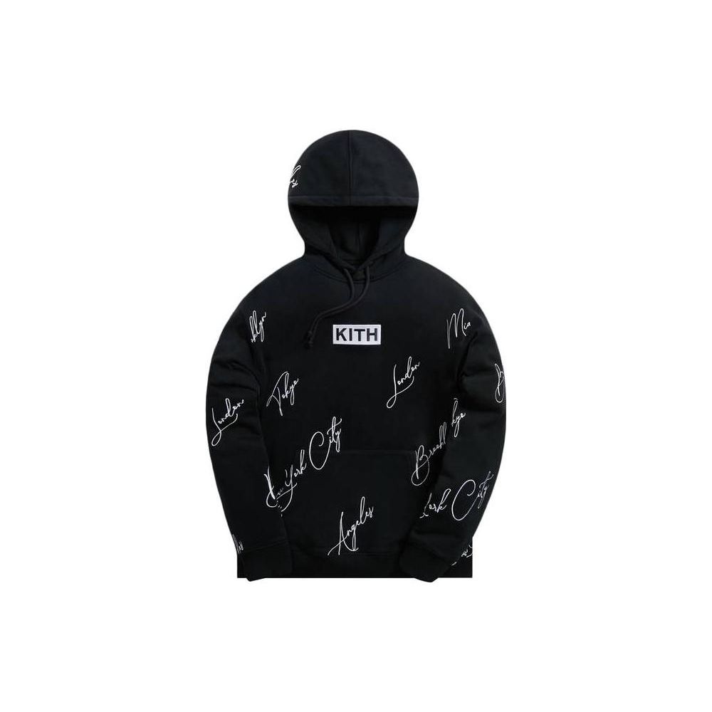 Kith Худи City Script Черный Мужской Верх KHM030347-001