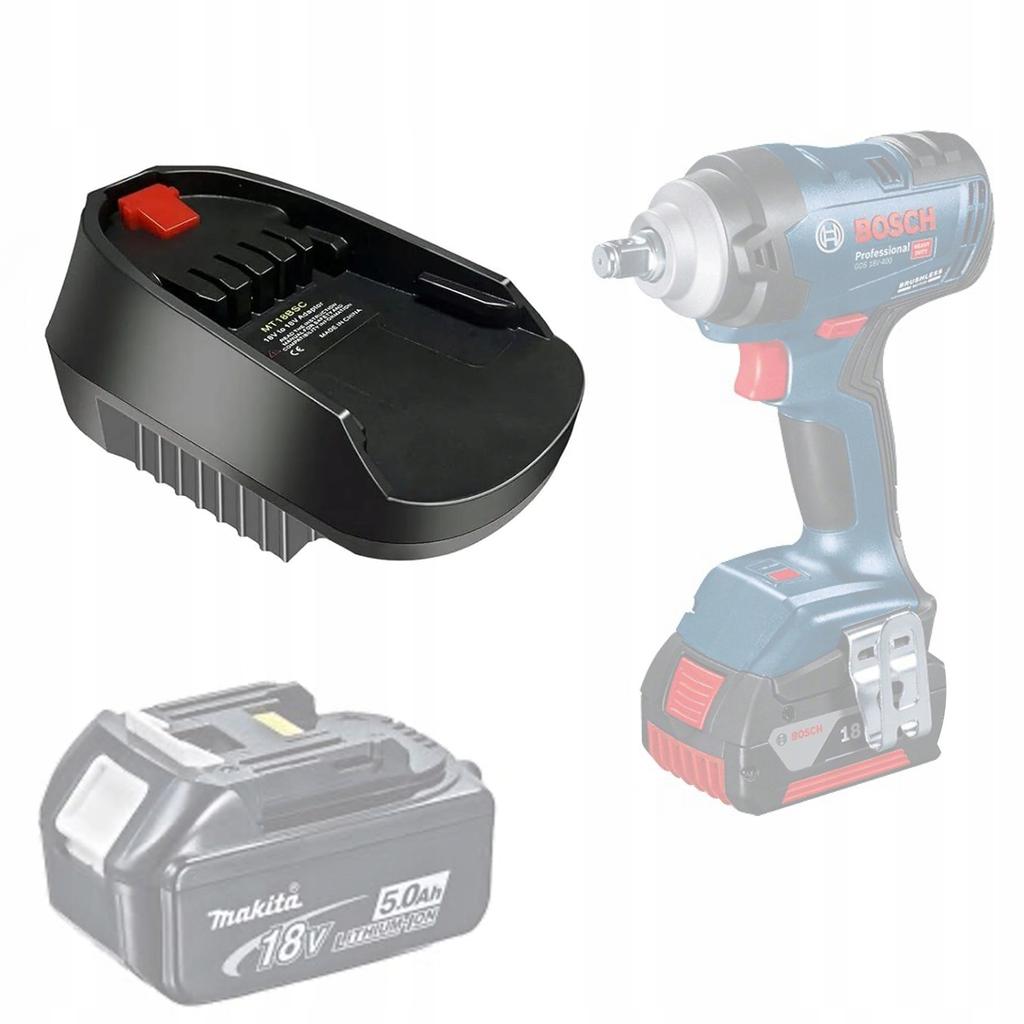 Rosfix Адаптер для аккумулятора Makita 18V для Bosch – Совместимость с аккумуляторами BL1830–BL1860 | Прочная конструкция | Легкая установка