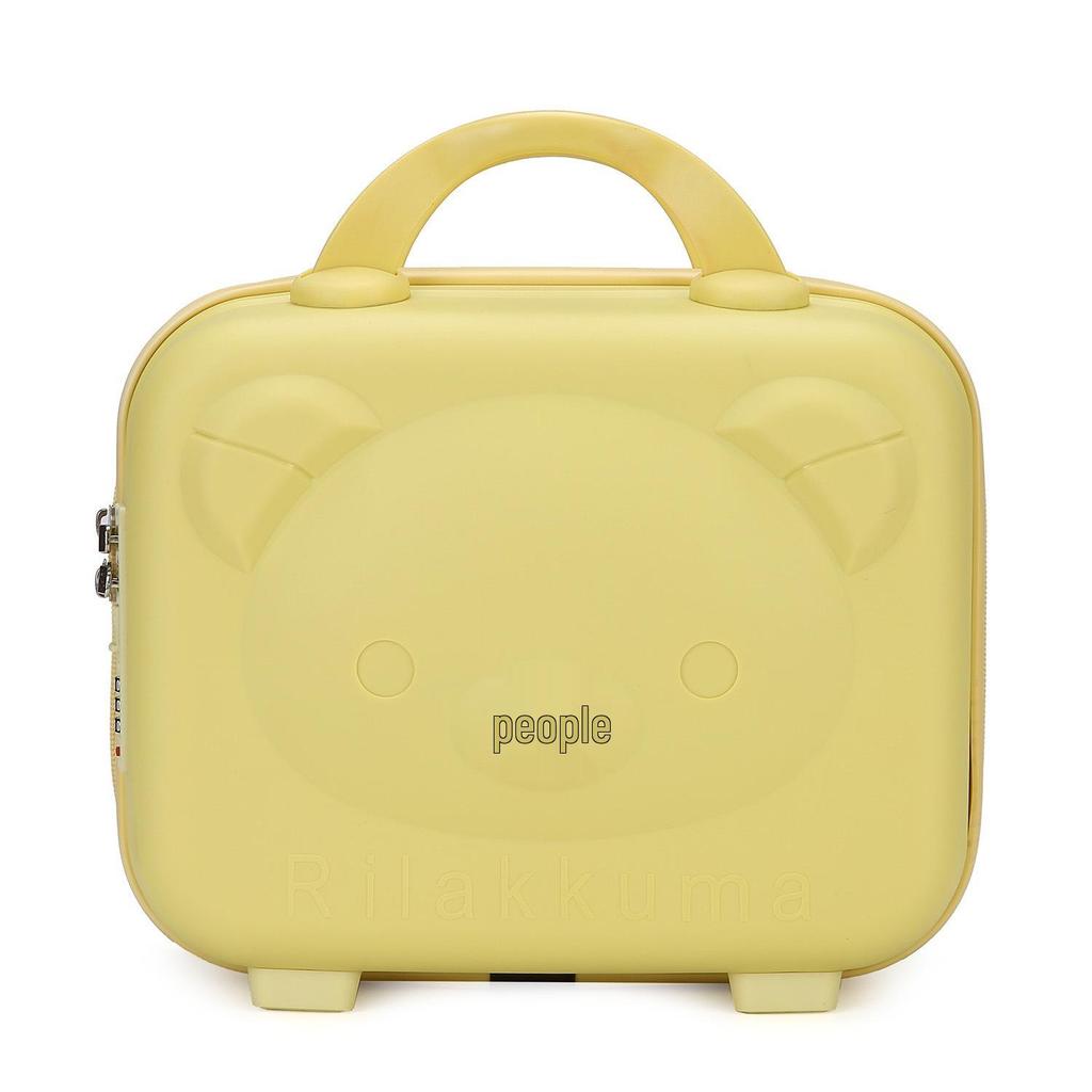 14-дюймовый чемодан с мультяшным мишкой и кодовым замком - Мини-портативный косметический кейс и сумка-сувенир