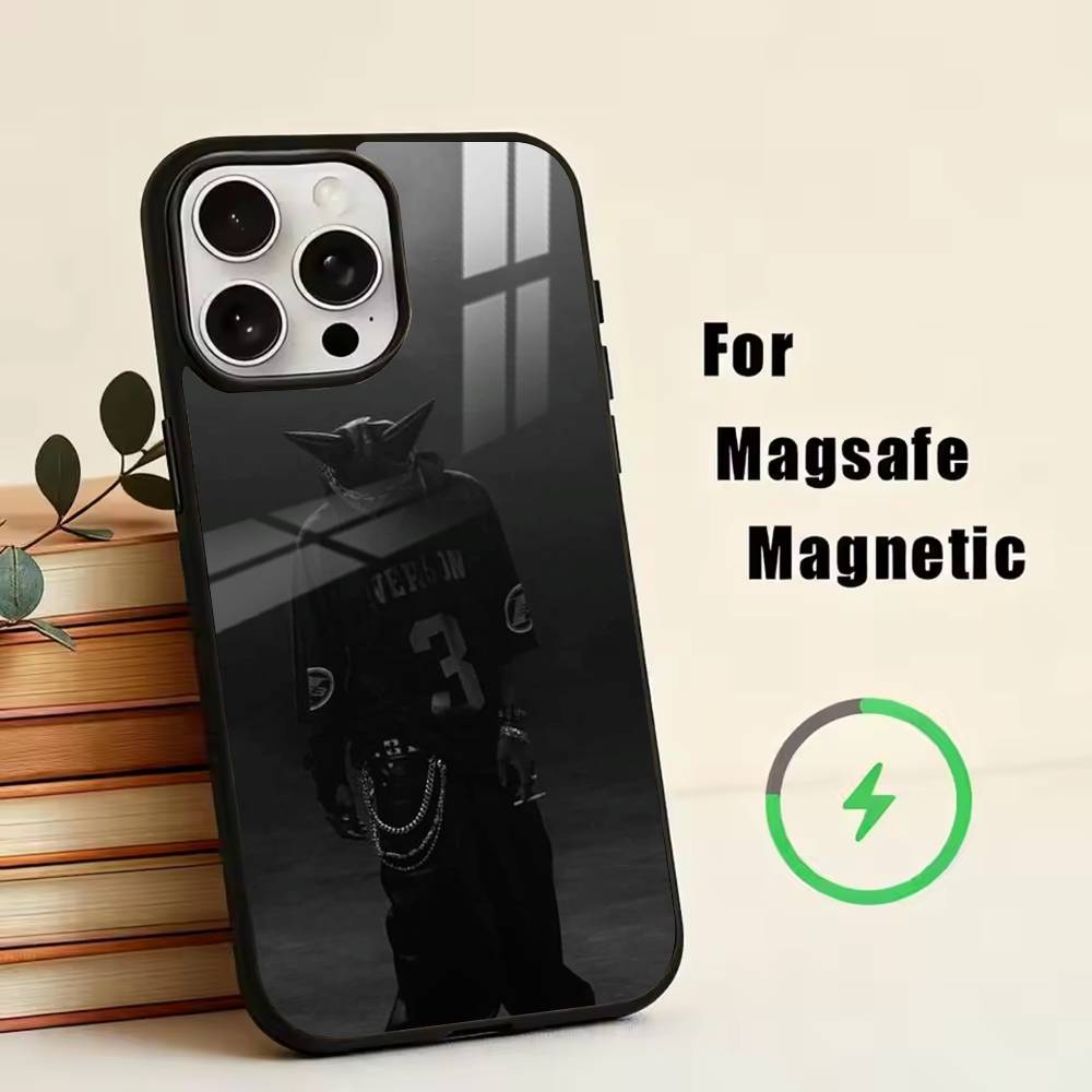 Чехол rage Playboi Carti для iPhone 17, 16, 15, 14, 13, 12, 11 Plus, Pro, магнитный, для беспроводной зарядки Magsafe