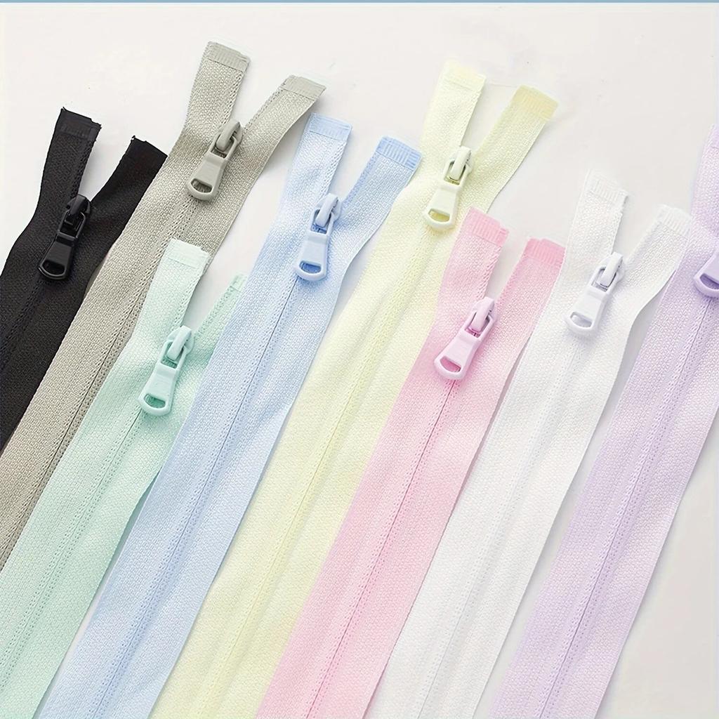 (10pcs)3# Sun-protective Clothing Zipper Single Open Tail Color Sportswear Clothing Reverse Nylon Zipper Multi-size