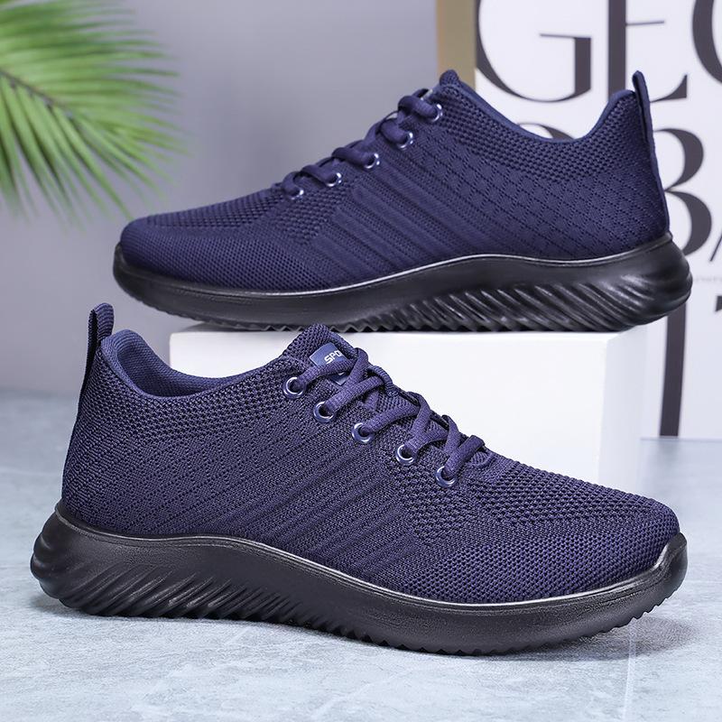 Men's Shoes Sports Shoes Summer New Soft-soled Breathable Work Shoes Casual Mesh Men's Running Shoes Trendy Shoes Versatile Board Shoes