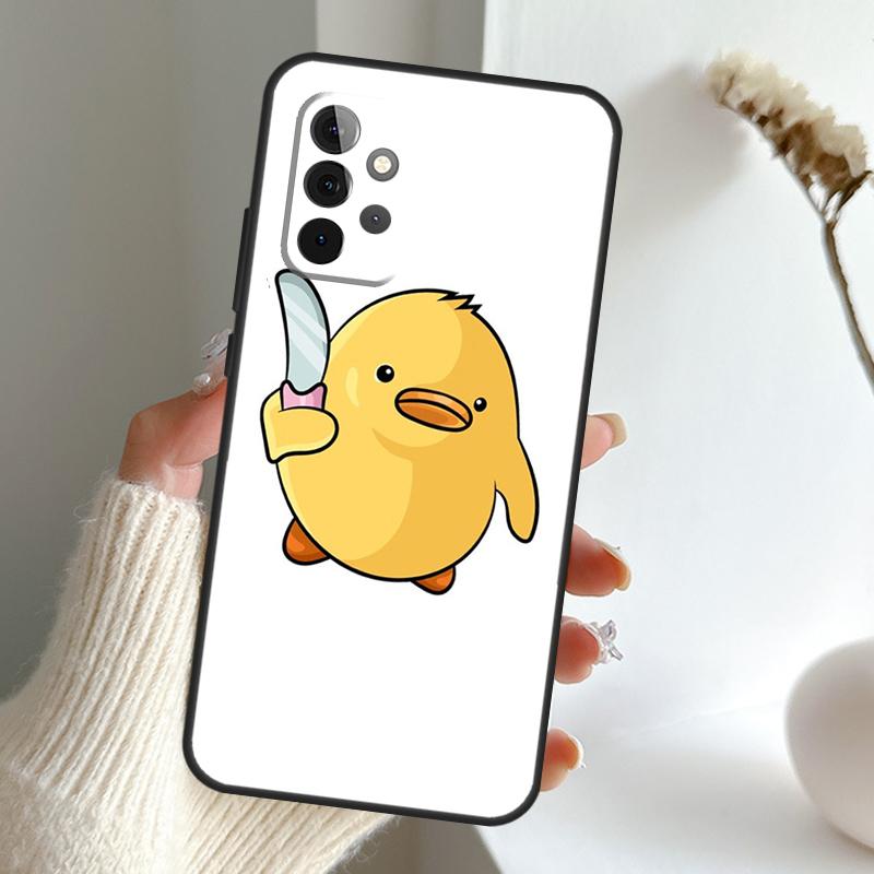 Duck With Knife Duck Cute Case For Samsung Galaxy A52 A32 A12 A16 A26 A36 A56 A15 A35 A55 A34 A54 A13 A33 A53 A17 A06