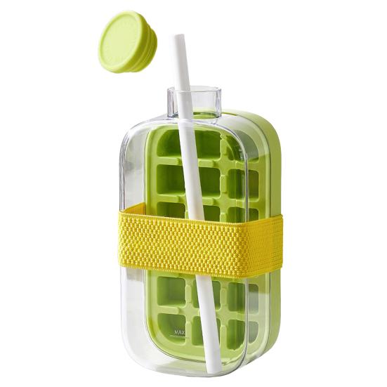 Лоток для льда с крышкой для морозильника, многоразовый вертикальный льдогенератор для быстрого приготовления льда, бесконтактное открывание, простая пресс-форма для льда для коктейлей из виски