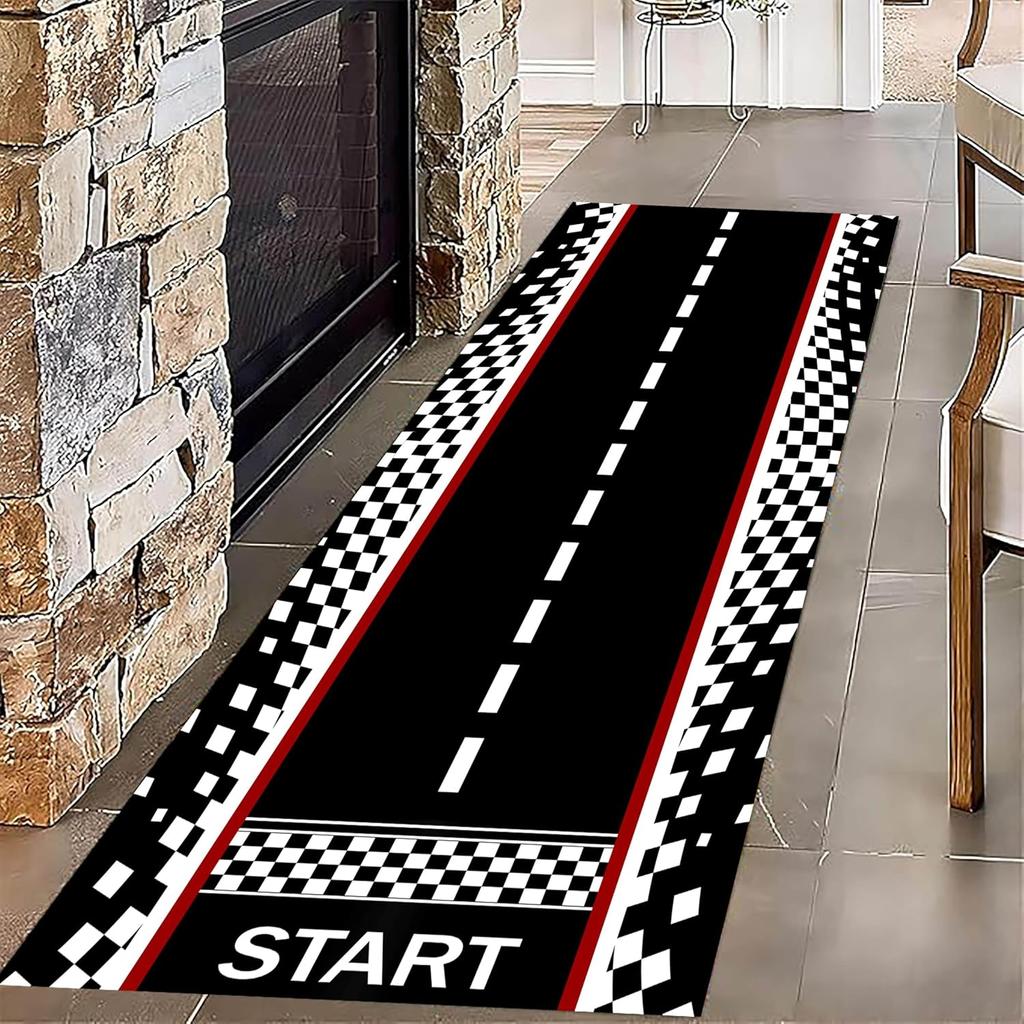 Airplane Runway Long Hallway Rug Runners Airport Aircraft Carpet Pet Friendly Foldable Carpets Resistant Rugs for Bedroom Rugs