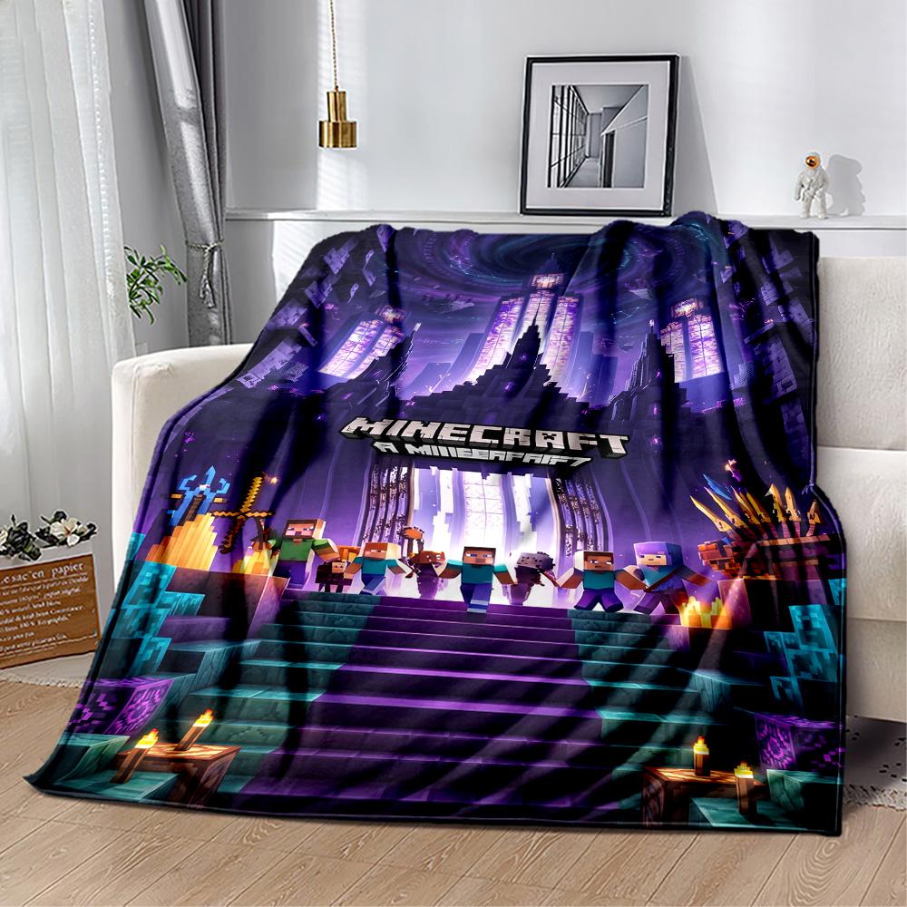 Minecraft 491 Blanket Soft Warm Cozy Perfect for Office Chair Couch Sofa All-Season Use Warmthful Decor Ideal Gift for Friends Family Couples Picnic