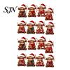 Cute Highland Cow Gift Items Christmas Ornament Set, 2D Flat Wooden Farm Animal Holiday Decor Hanging with String, Tree Party Decoration Decorative