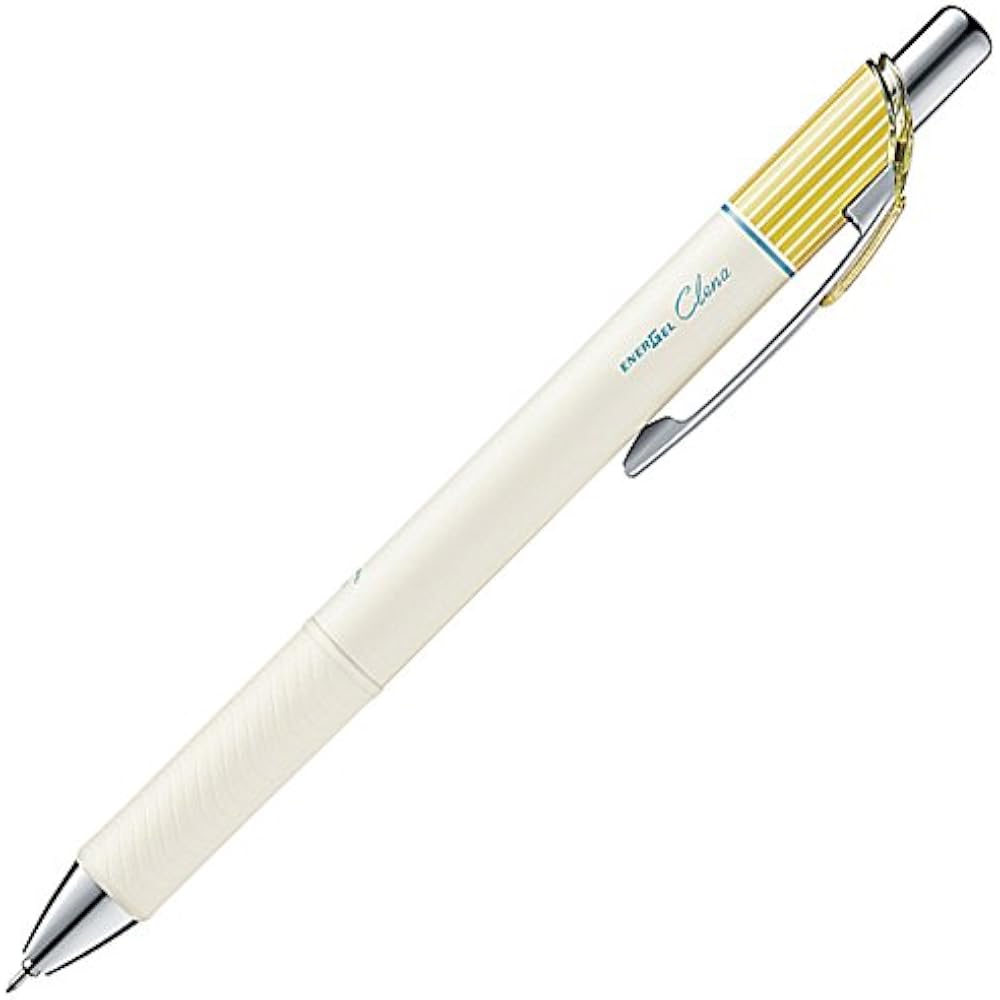 Шариковая ручка Pentel Гелевые чернила Гель Crena 0,4 мм Стержень цвета Мимозы Желтый BLN74LG-A Черный 10