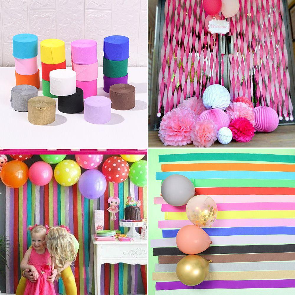Party Supplies Rainbow Wedding Decor DIY Paper Garland Photography Backdrops Crepe Paper Streamers