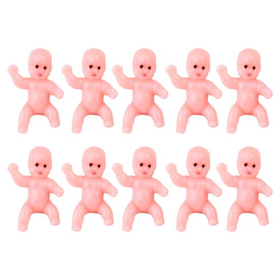10 Pcs Baby Ornaments Baby Figurine Reusable Smooth Baby Shower Gift Mini Plastic Mini PVC Babies Party Decoration Ornaments