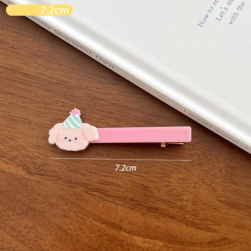 Cartoon Big Eyes Plush Ball Hairpins for Women Girls Funny Rainbow Color Ugly Doll Bangs Side Duck Bill Clips Barrettes Headwear