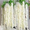 Simulation Hydrangea Rattan Wisteria Flower Decoration Flower String Home Ceiling Fake Flower Wedding Hanging Violet Wall Hanging
