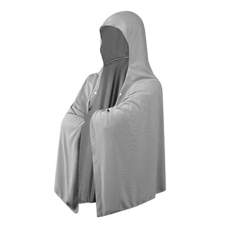 Plus Size Quick-Dry Hooded Beach Towel with Sun Protection and Cooling Effect