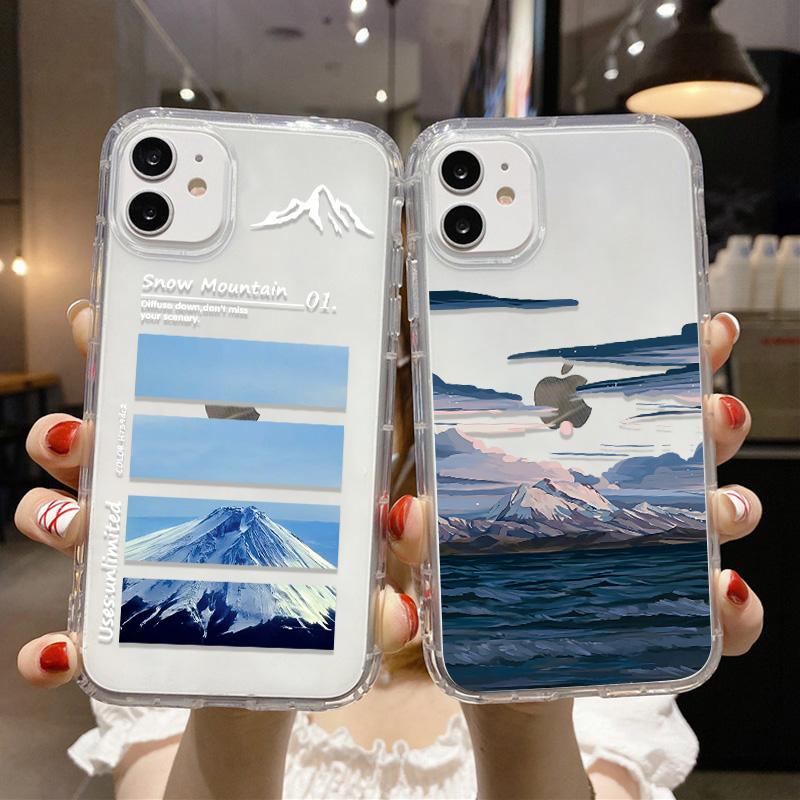 Korean Sunset Scenery Phone Case For Iphone 11 Case Iphone 13 12 14 Pro Max Mini X Xr Xs Max Se 2020 7 8 Plus Shockproof Celular