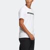 Adidas Футболка спортивная с коротким рукавом с графическим принтом для мужчин, белая HE9949