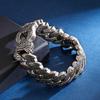 316L Titanium Steel Vintage Snap Button Bracelet - Punk Rock Hip Hop Style for Men