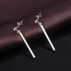 Fashionable Tassel Imitation Square Column Long Geometric Earrings Earrings Earrings Women's Earrings