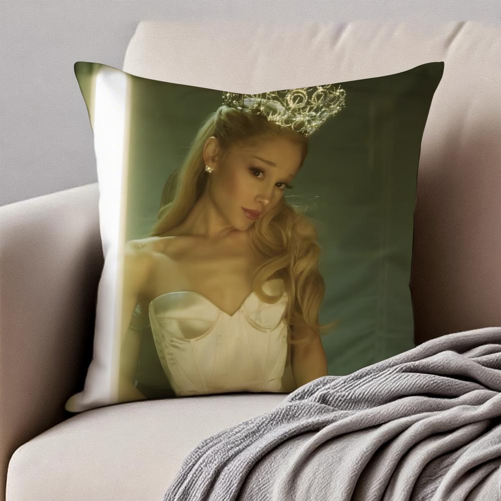 actress AAriana Grande Cushion Cover Pillowcase Antidustmite Invisible Zipper Short Plush Sofa Cushion