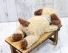 Shinada Lazy Party Fluffy Dog Brown 12 x 27 x 8 cm Plush Toy Animal Goods (M) FLPB-0158