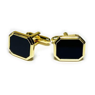 Запонки Kamakura Cufflinks Workshop Оникс Золотые запонки cf087 &