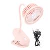 Pink Small Clip On Fan Stylish and Simple USB Rechargeable Miniature Desk Fan for Home